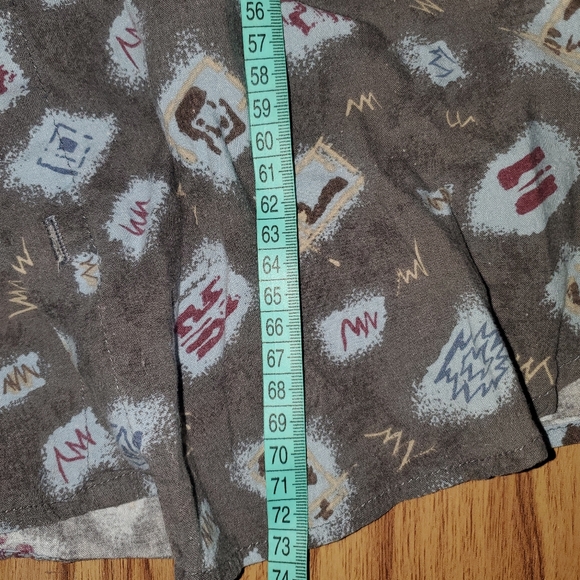 Vintage Triumph of California Button Down Short Sleeve Print Shirt Men's Large - Picture 6 of 7